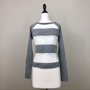 LC Lauren Conrad French Terry & Lace Sweatshirt